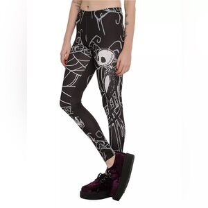 Disney The Nightmare Before Christmas Jack & Sally Leggings - Size XL